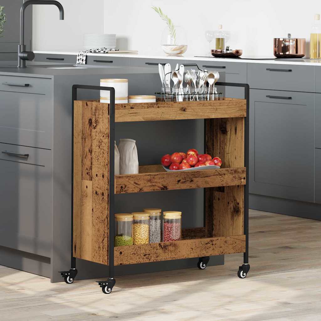Carrello da Cucina Legno vecchio 70 x 30 x 82 cm