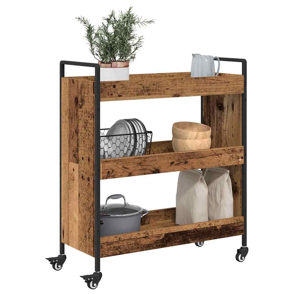 Carrello da Cucina Legno vecchio 70 x 30 x 82 cm