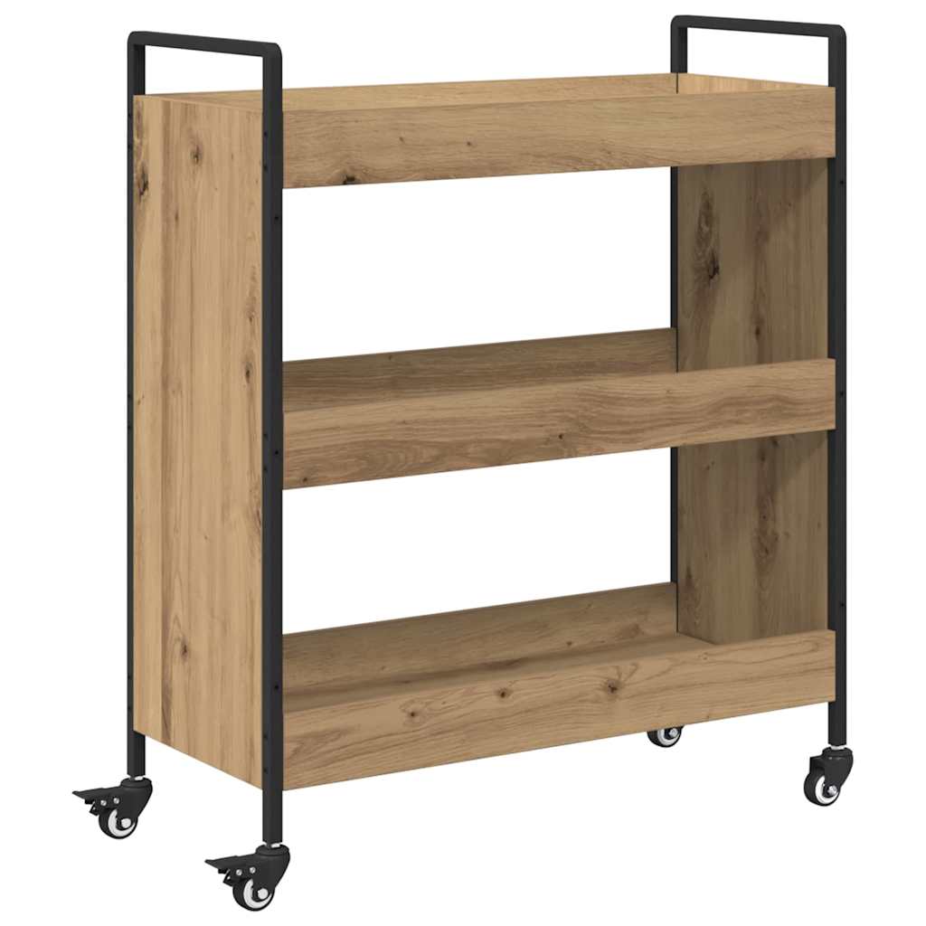 Carrello da Cucina Rovere artigianale 70 x 30 x 82 cm