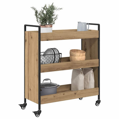 Carrello da Cucina Rovere artigianale 70 x 30 x 82 cm