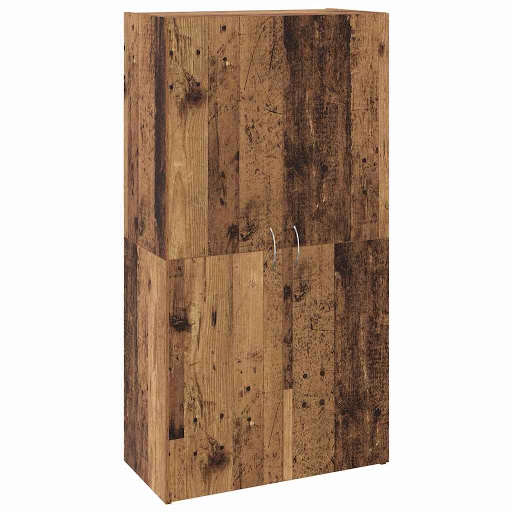 Mobile per Ufficio con lo scaffale Rovere Nero 60 x 32 x 115 cm