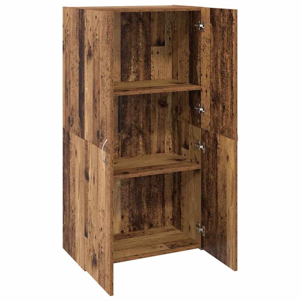 Mobile per Ufficio con lo scaffale Rovere Nero 60 x 32 x 115 cm