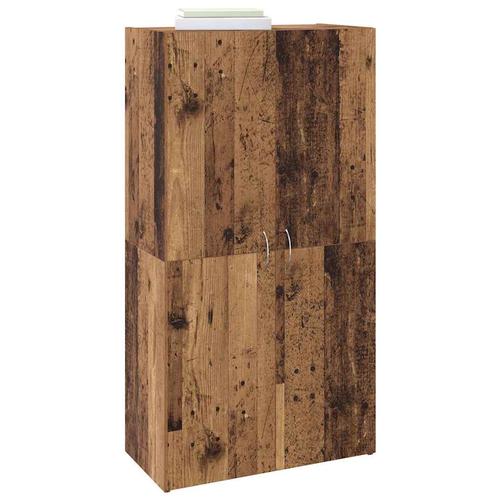 Mobile per Ufficio con lo scaffale Rovere Nero 60 x 32 x 115 cm
