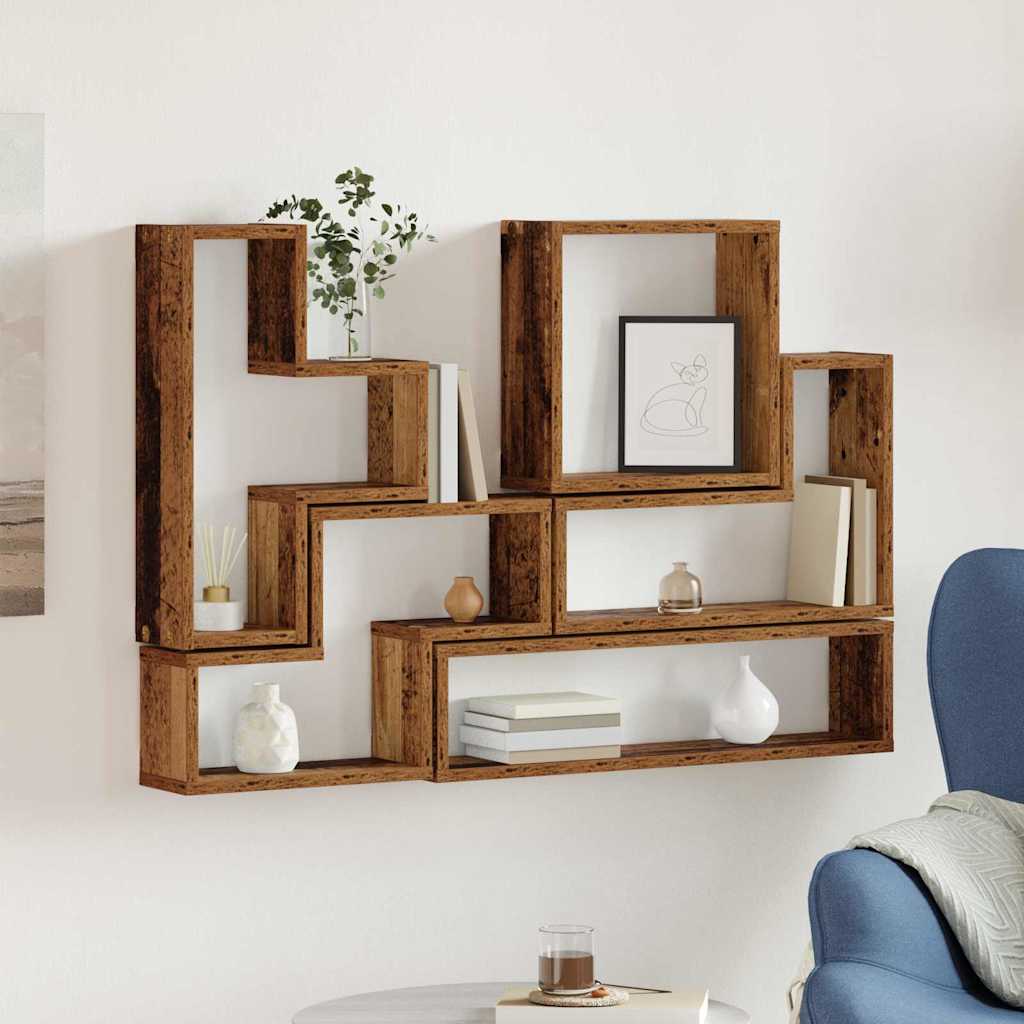 Cubo da Parete Legno vecchio 96 x 12 x 64 cm Legno multistrato