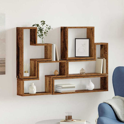 Cubo da Parete Legno vecchio 96 x 12 x 64 cm Legno multistrato