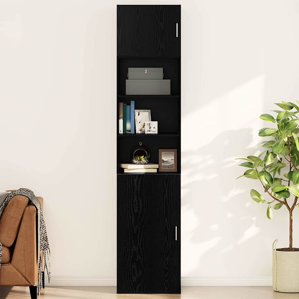 Armadietto a muro Rovere nero 50 x 42.5 x 40 cm