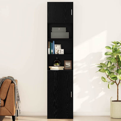 Armadietto a muro Rovere nero 50 x 42.5 x 40 cm