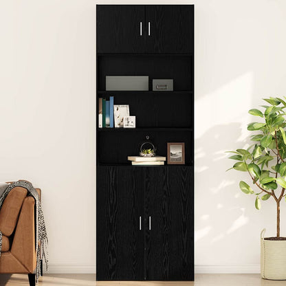 Armadietto a muro Rovere nero 80 x 42.5 x 40 cm
