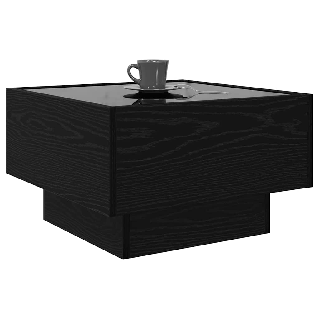 Tavolino da salotto Rovere nero 50 x 50 x 30 cm