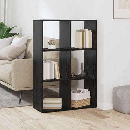 Armadio per Libri Rovere Nero 69,5 x 29 x 103,5 cm