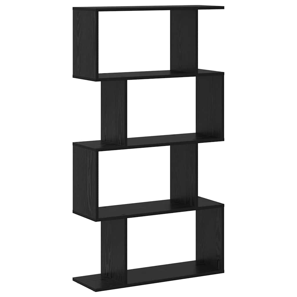Armadio per Libri Rovere Nero 70 x 24 x 129 cm