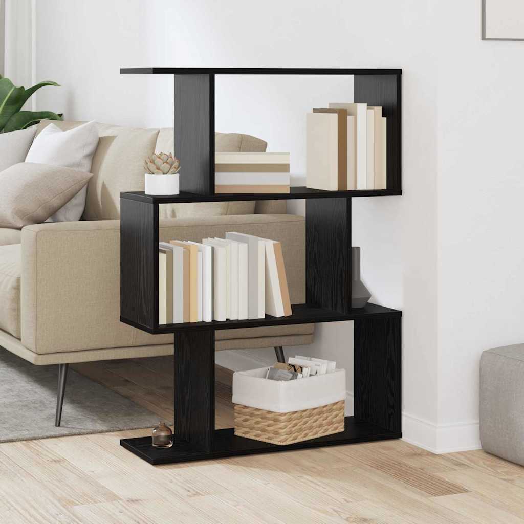 Armadio per Libri Rovere Nero 70 x 24 x 97 cm Legno multistrato