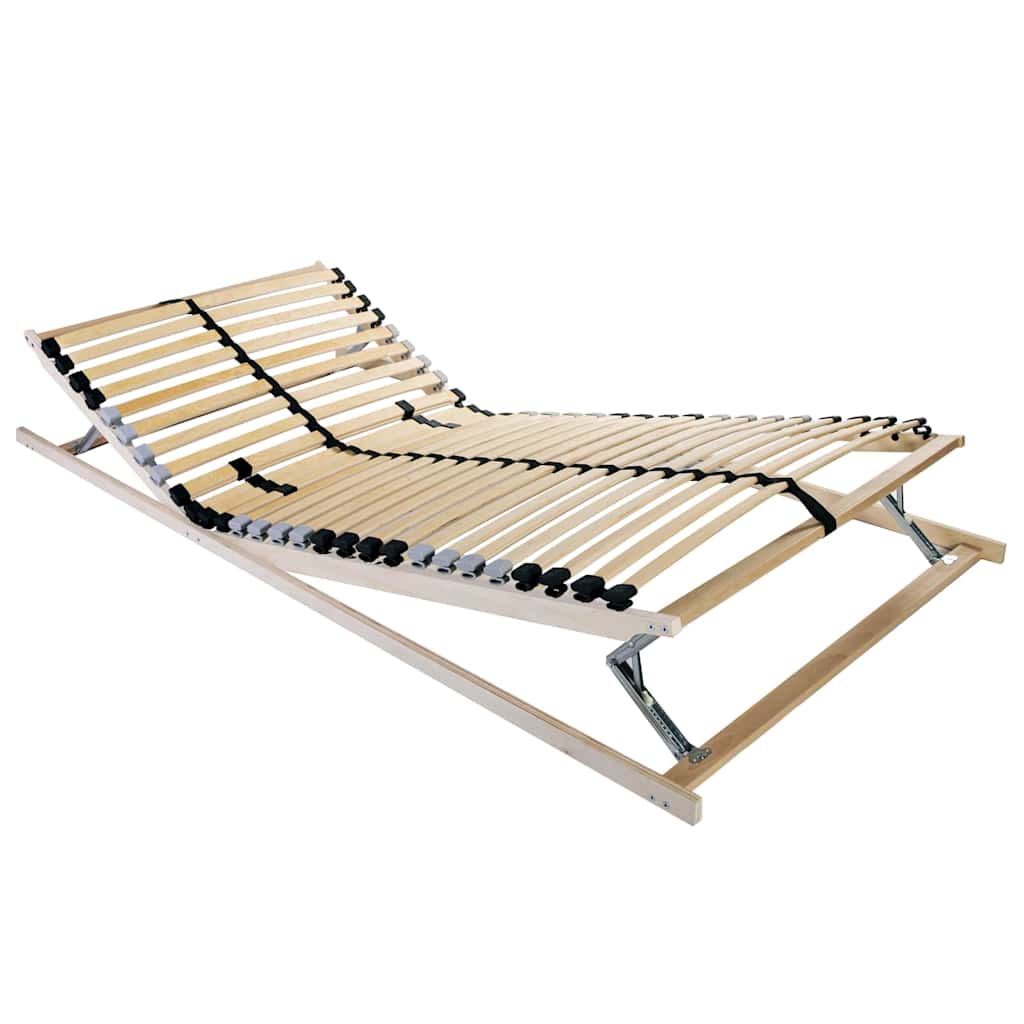 Base a doghe Marrone 120 x 190 cm Legno massello di faggio