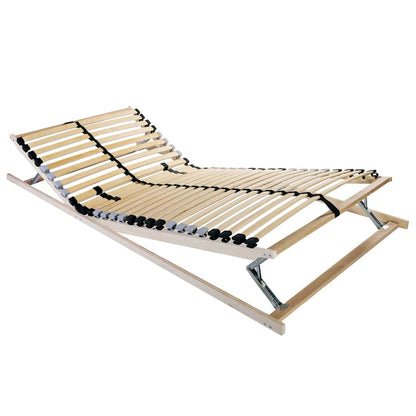 Base a doghe Marrone 120 x 190 cm Legno massello di faggio