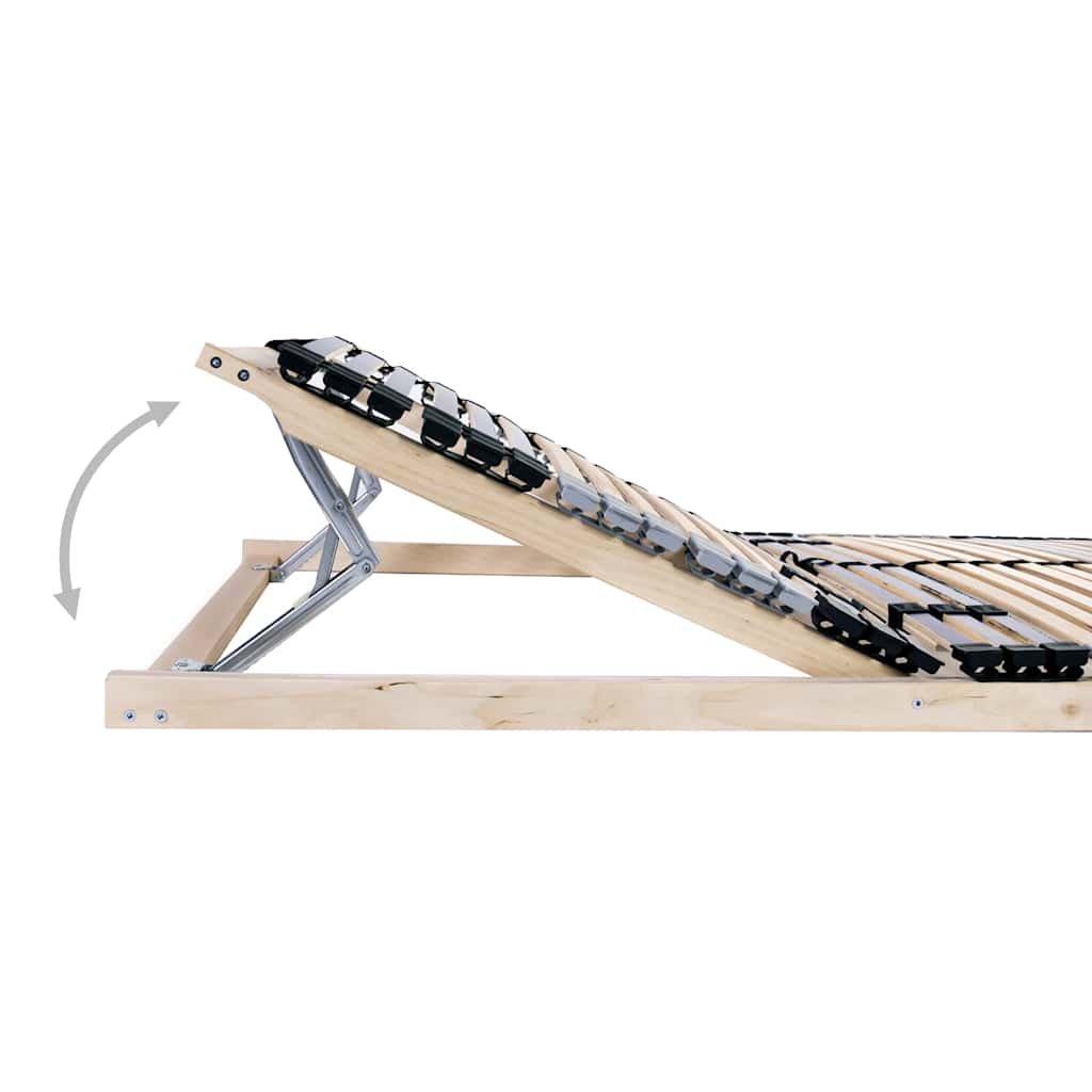 Base a doghe Marrone 90 x 190 cm Legno massello di faggio