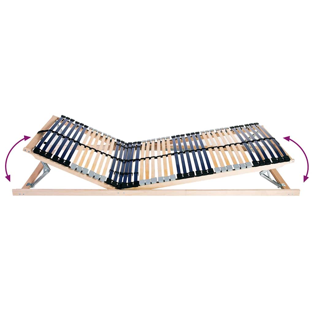 Base a doghe Marrone 70 x 190 cm Legno massello di faggio
