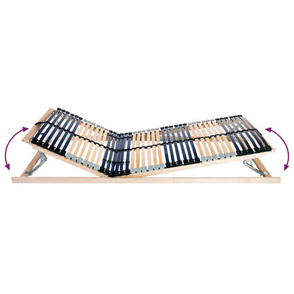 Base a doghe Marrone 70 x 190 cm Legno massello di faggio