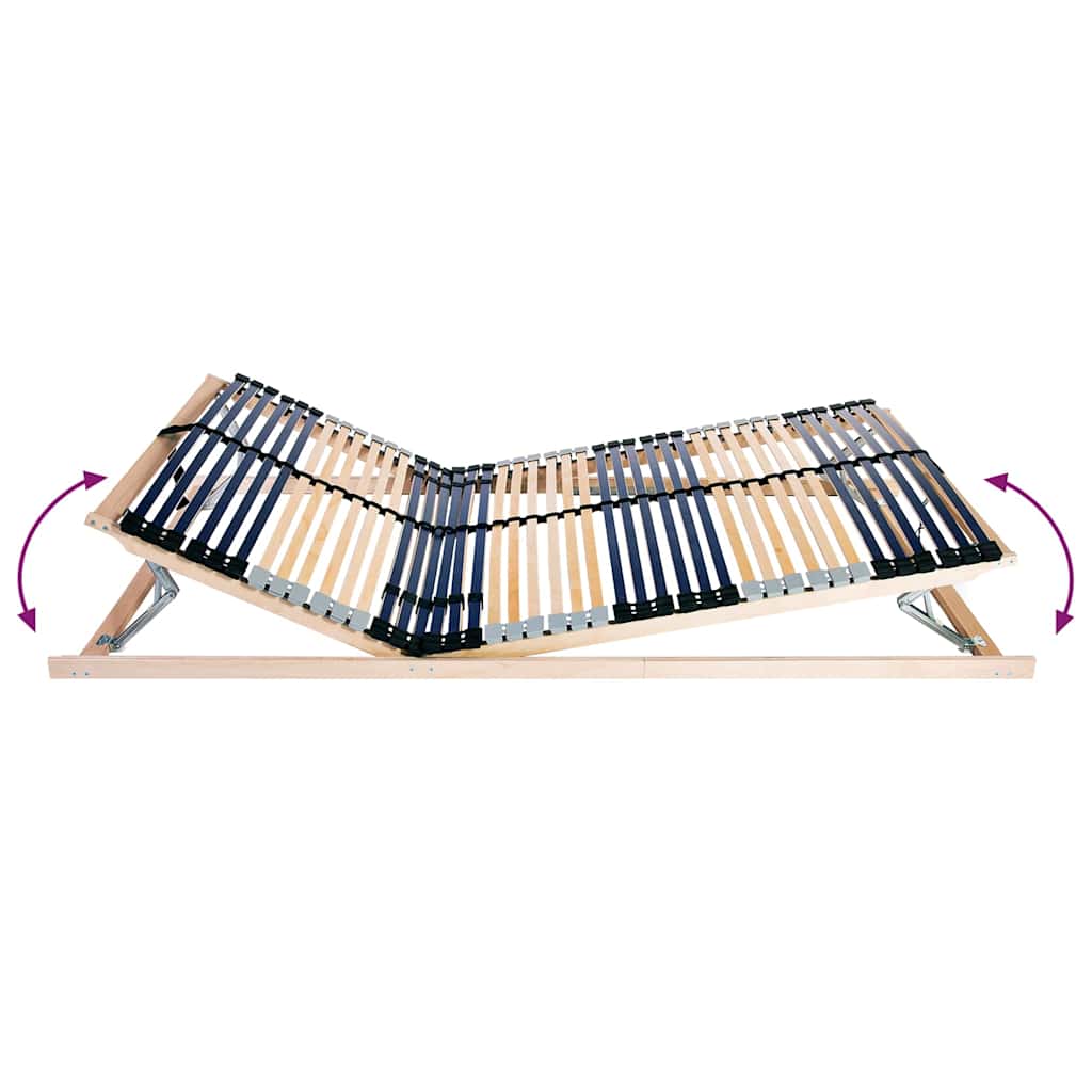 Base a doghe Marrone 100 x 190 cm Legno massello di faggio