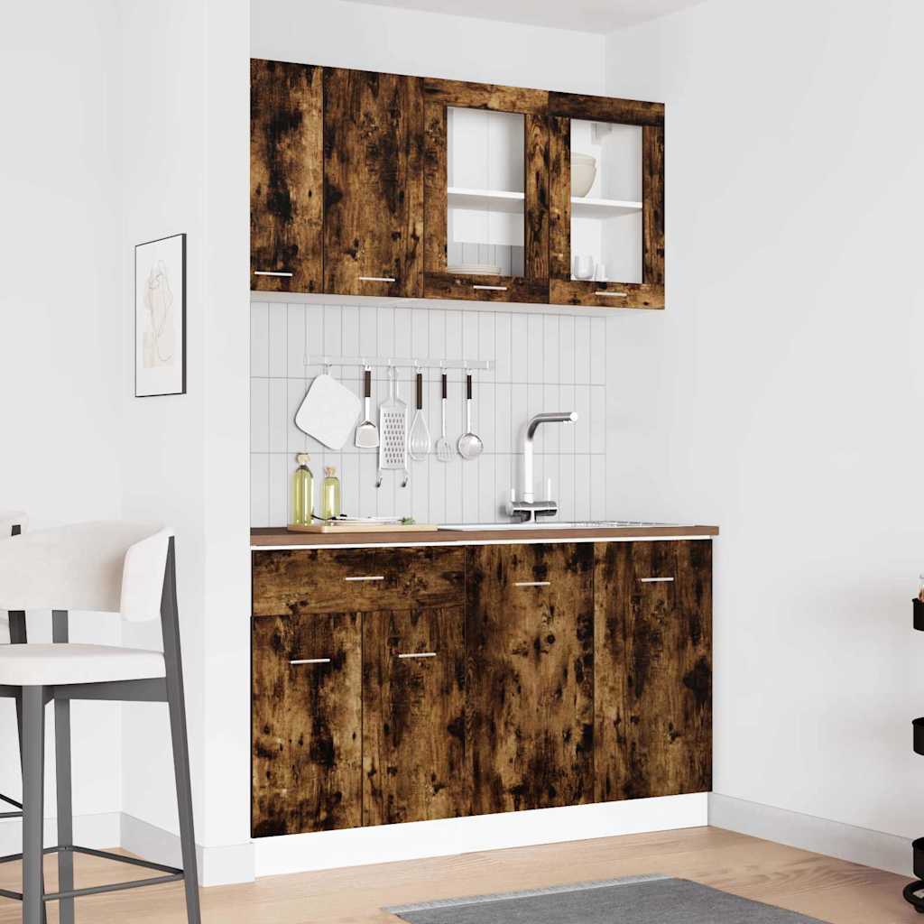 Set mobili da cucina Lyon 4 pcs Rovere fumÃƒÂ© 140 x 46 x 81.5 cm