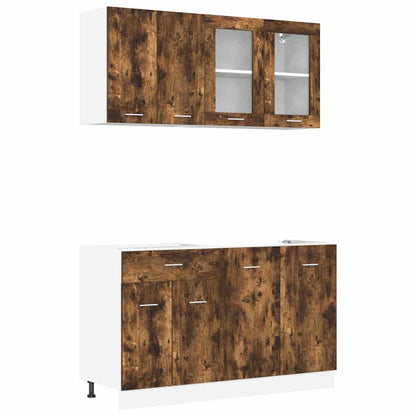 Set mobili da cucina Lyon 4 pcs Rovere fumÃƒÂ© 140 x 46 x 81.5 cm