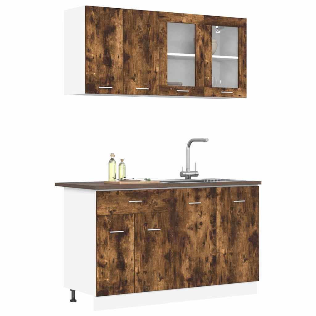 Set mobili da cucina Lyon 4 pcs Rovere fumÃƒÂ© 140 x 46 x 81.5 cm