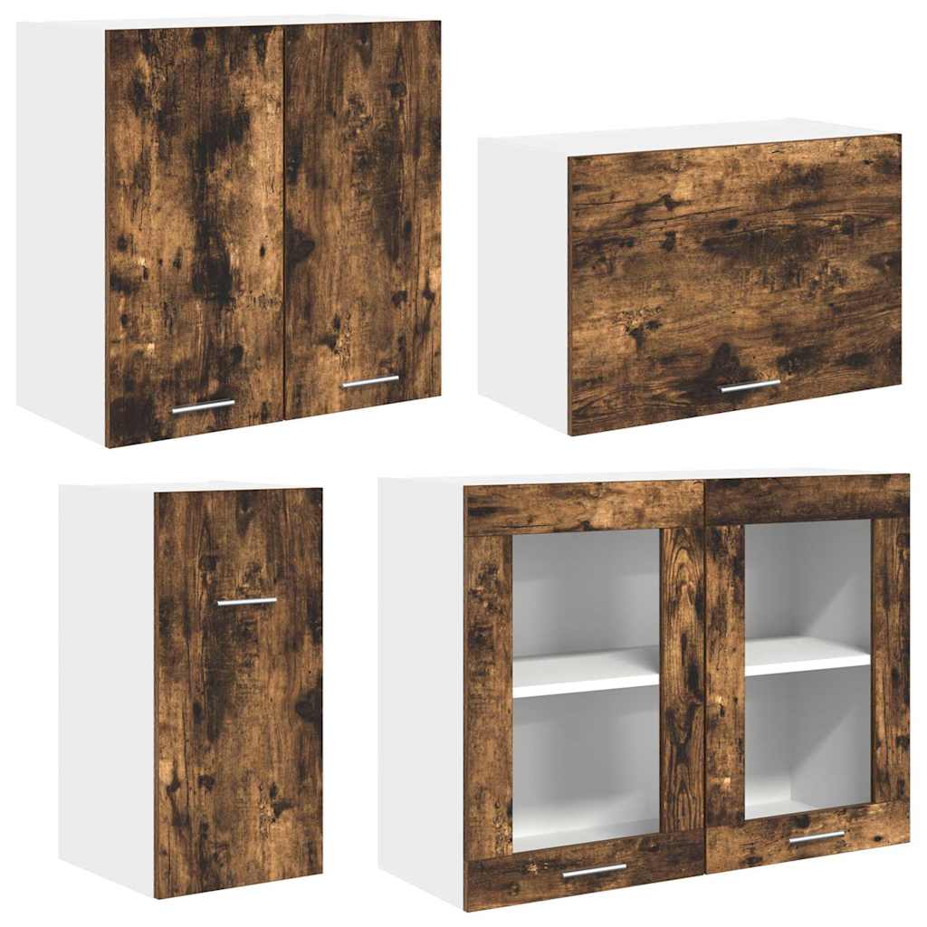Set di mobili da cucina con cassetto Lyon 8 pcs Rovere fumo
