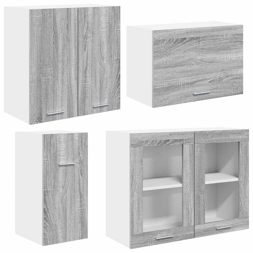 Set di mobili da cucina con cassetto Lyon 8 pcs Grigio Sonoma