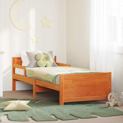 Struttura del letto con testiera Marrone cerato 80 x 200 cm