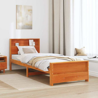 Struttura del letto con testiera Marrone cerato 100 x 200 cm