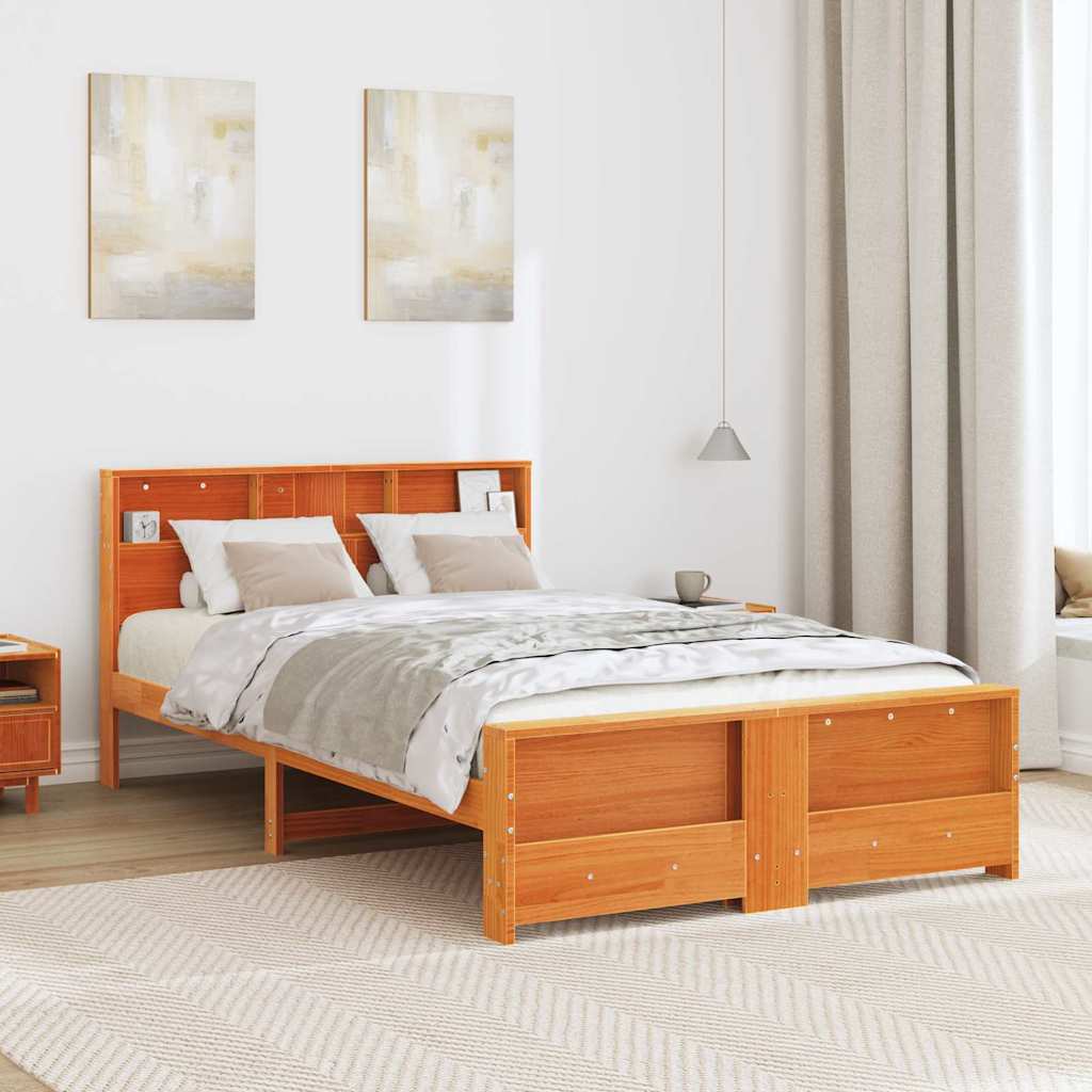 Struttura del letto con testiera Marrone cerato 120 x 190 cm