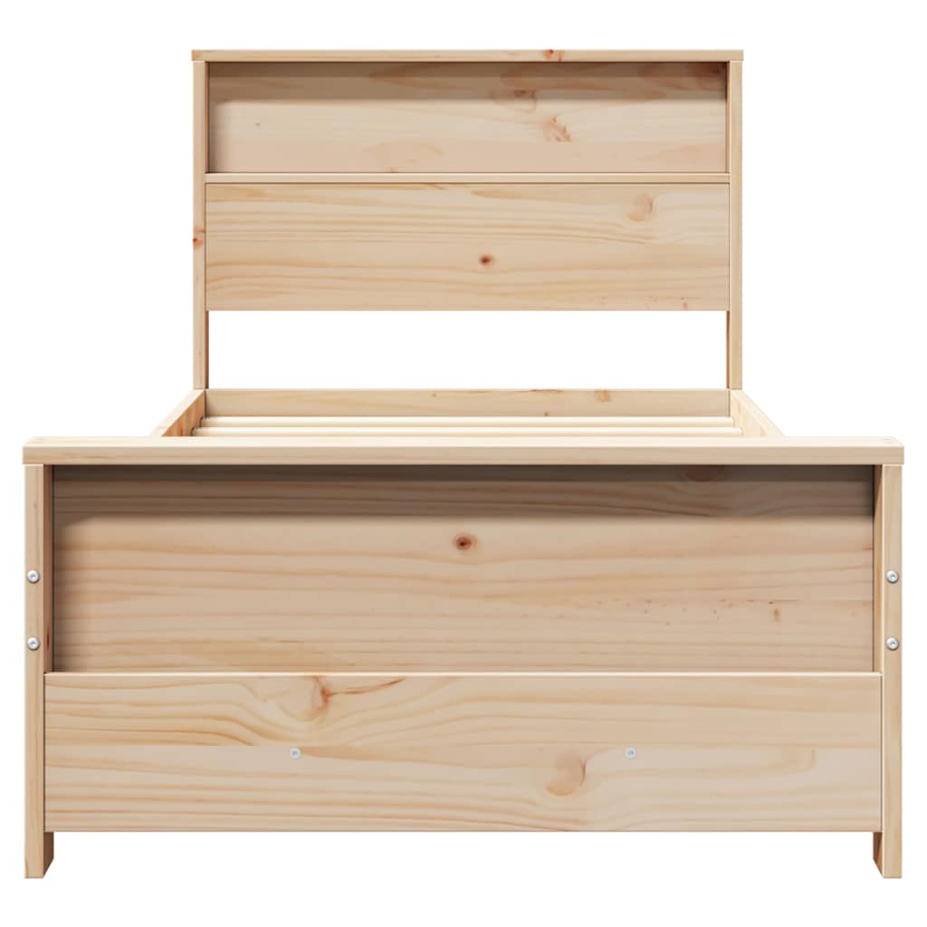Struttura del letto Marrone 75 x 190 cm Legno multistrato