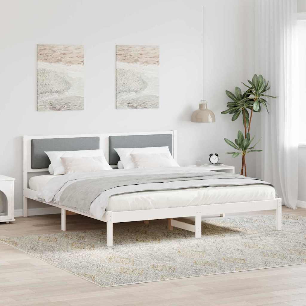Struttura del letto Grigio chiaro 180 x 200 cm Pino massello