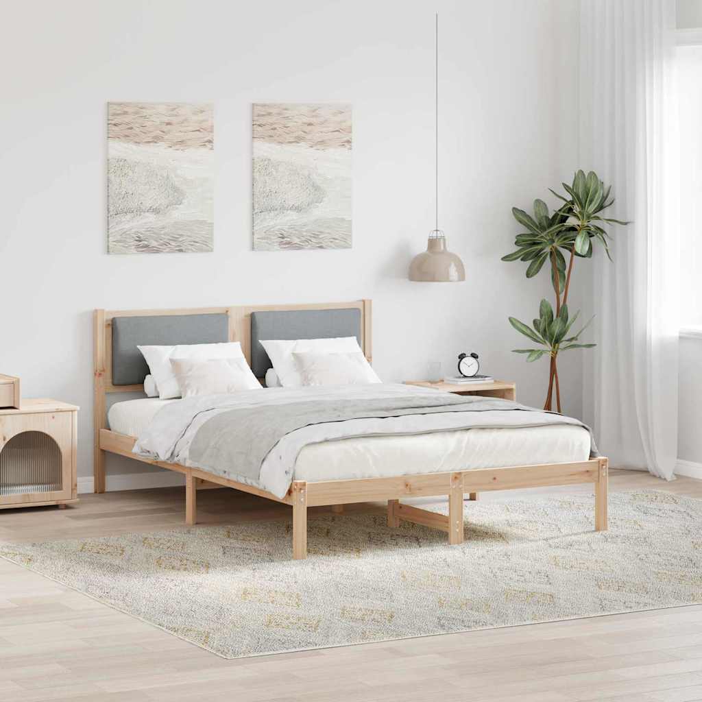 Struttura del letto Grigio chiaro 150 x 200 cm Pino massello