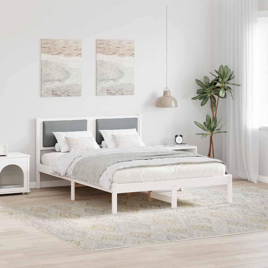Struttura del letto Grigio chiaro 140 x 200 cm Pino massello