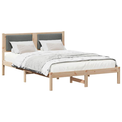 Struttura del letto Grigio scuro 140 x 190 cm Pino massello