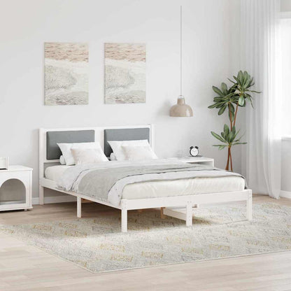 Struttura del letto Grigio chiaro 140 x 190 cm Pino massello