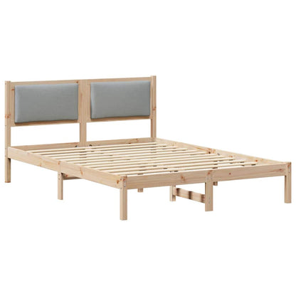 Struttura del letto Grigio chiaro 135 x 190 cm Pino massello