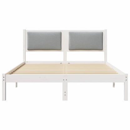 Struttura del letto Grigio chiaro 135 x 190 cm Pino massello