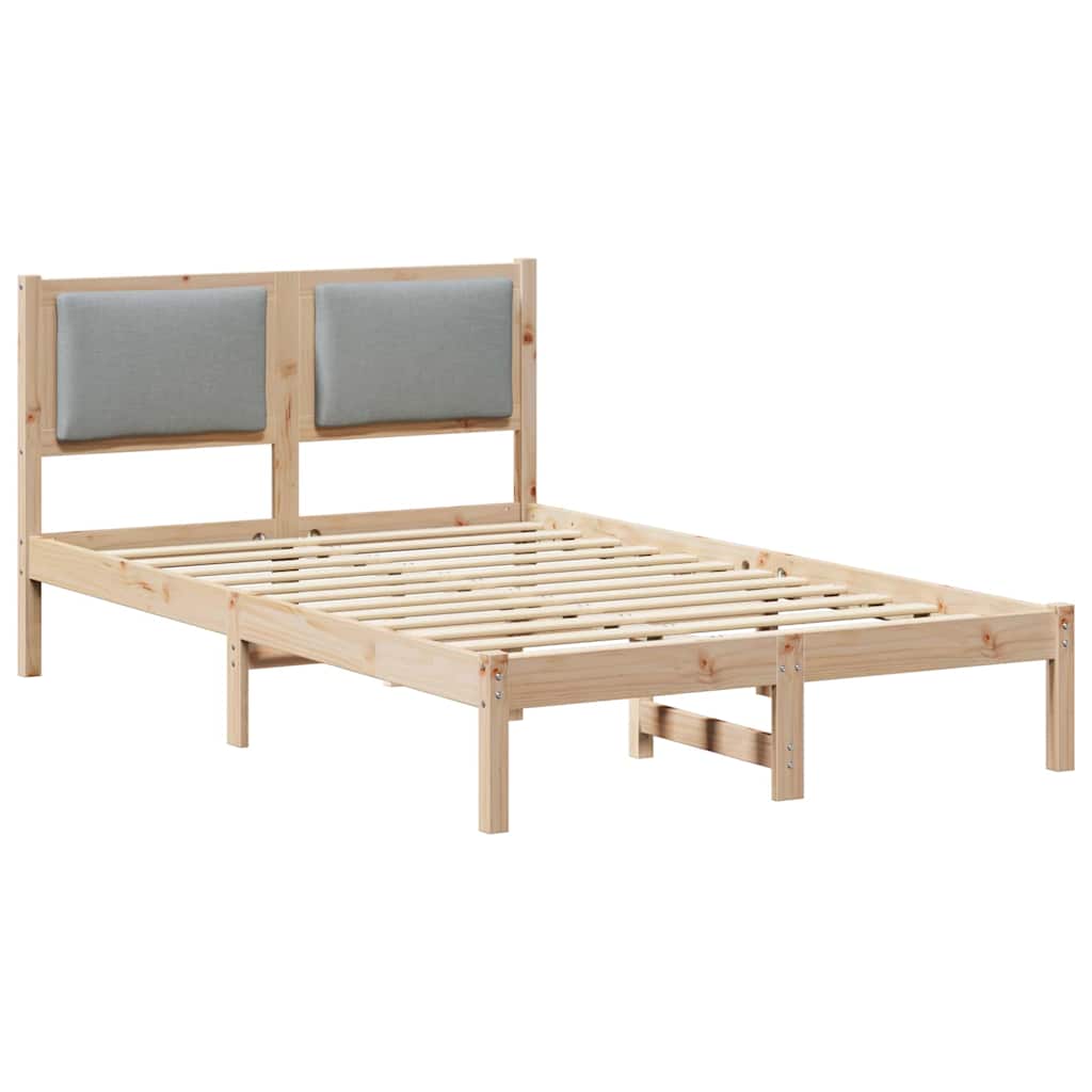 Struttura del letto Grigio chiaro 120 x 190 cm Pino massello
