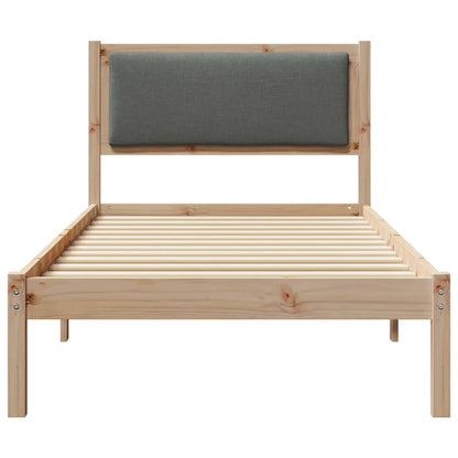 Struttura del letto Grigio scuro 90 x 190 cm Pino massello