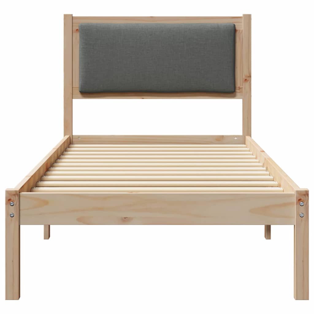 Struttura del letto Grigio scuro 80 x 190 cm Pino massello