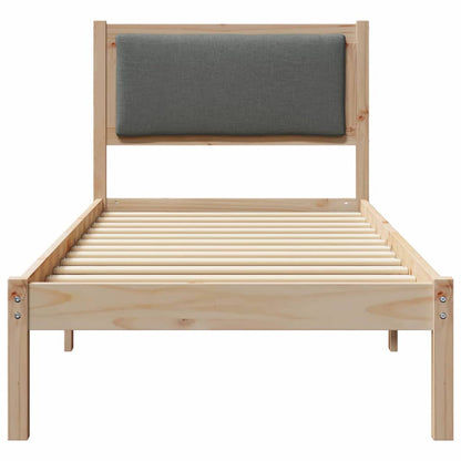 Struttura del letto Grigio scuro 80 x 190 cm Pino massello
