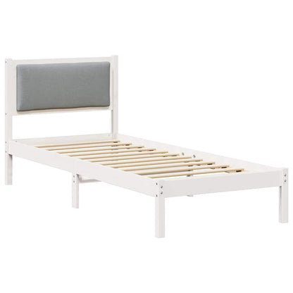 Struttura del letto Grigio chiaro 80 x 190 cm Pino massello