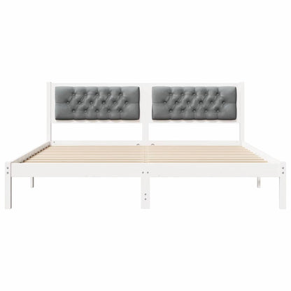 Struttura del letto Grigio chiaro 160 x 200 cm Pino massello