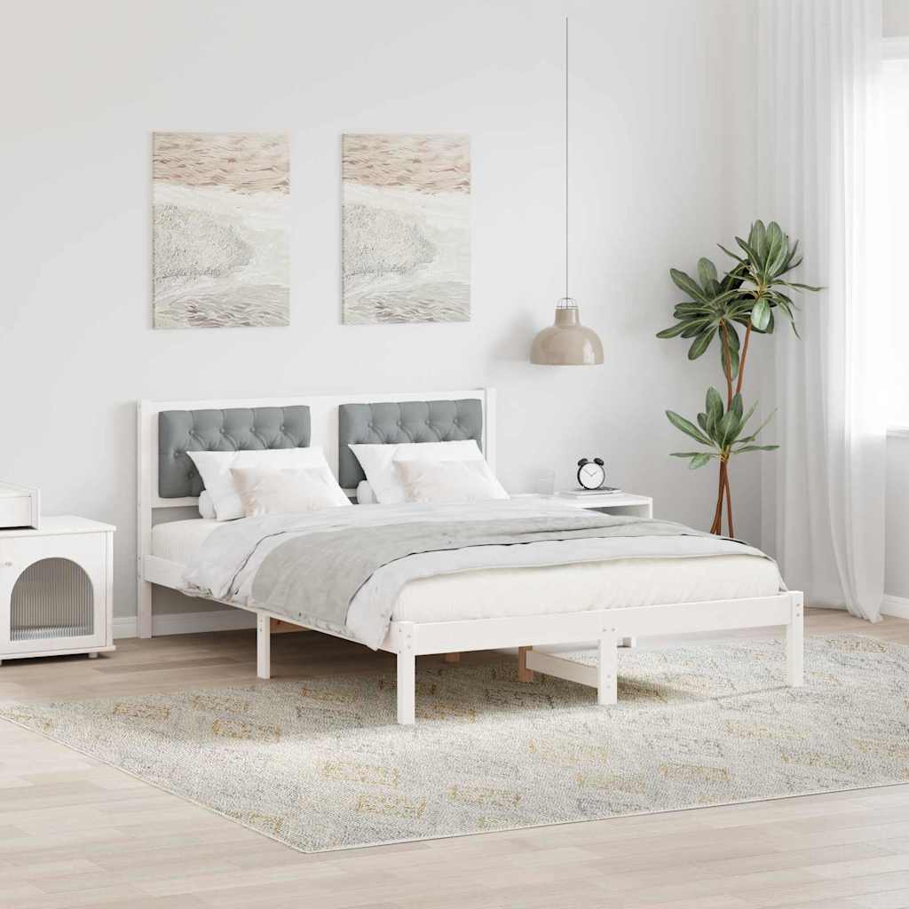 Struttura del letto Grigio chiaro 150 x 200 cm Pino massello