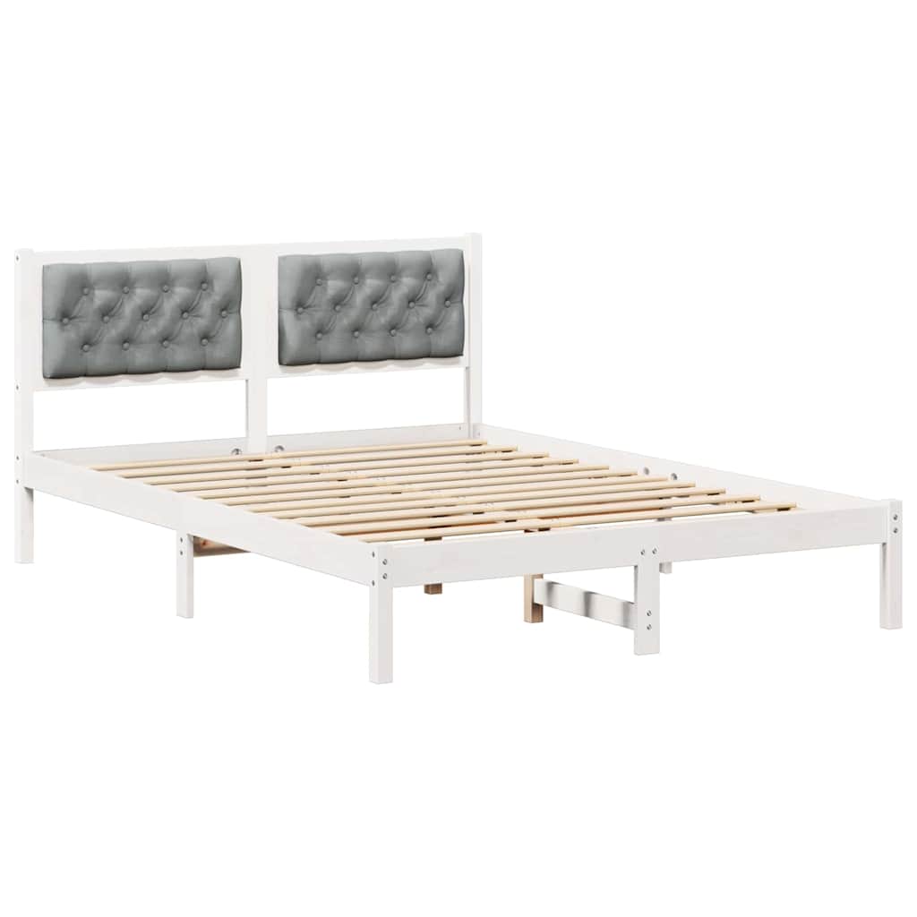Struttura del letto Grigio chiaro 140 x 200 cm Pino massello