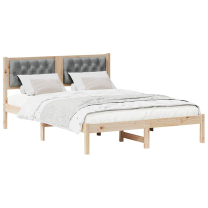 Struttura del letto Grigio chiaro 140 x 190 cm Pino massello