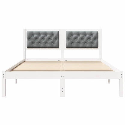 Struttura del letto Grigio chiaro 140 x 190 cm Pino massello