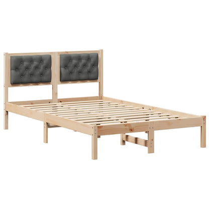 Struttura del letto Grigio scuro 135 x 190 cm Pino massello