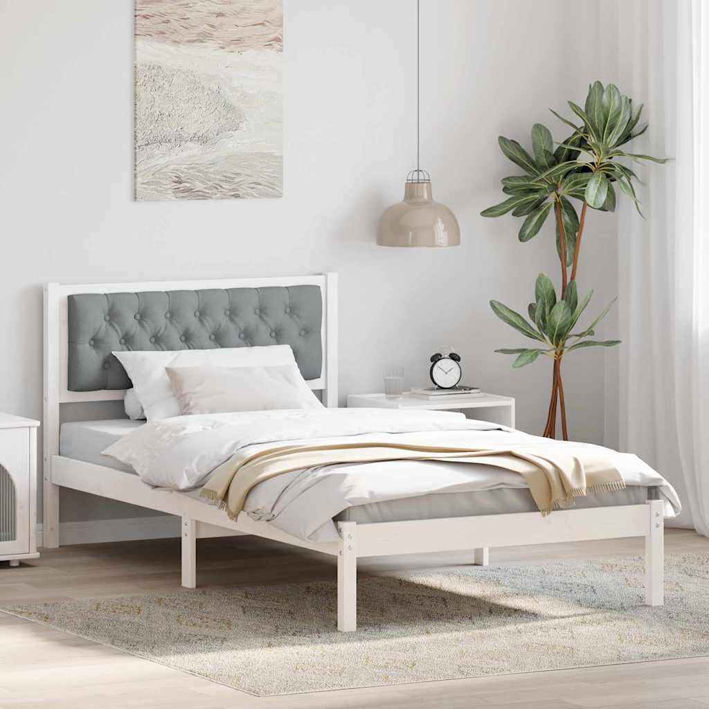 Struttura del letto Grigio chiaro 100 x 200 cm Pino massello